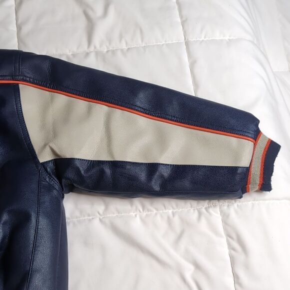 NFL New England Patriots Kids Medium (5-6) Faux Leather Sports Jacket Football - Picture 8 of 10